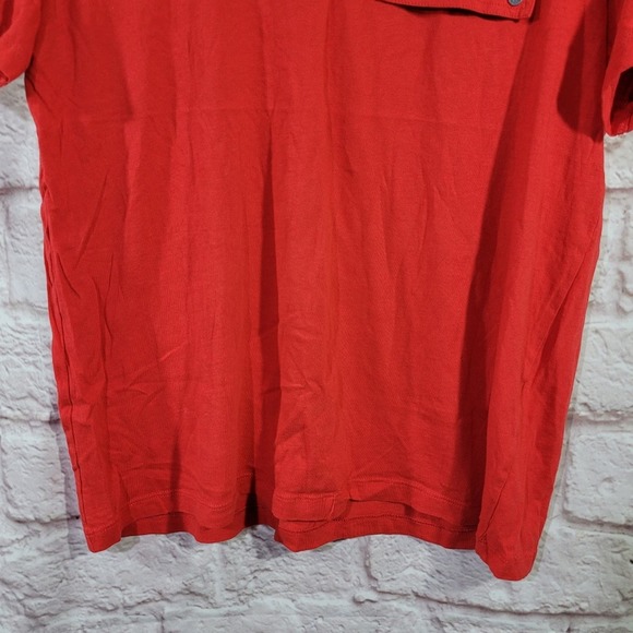 Zara Red Basic Crewneck Chest Pocket Cotton Tee - Picture 3 of 10